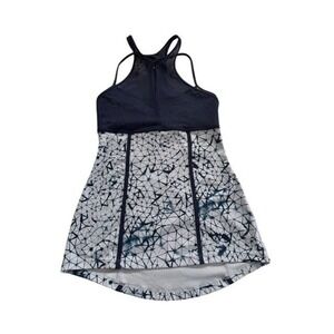 Lululemon Pedal Pace Tank Top Size 6 Crushed Silver Fox Deep Navy RacerbackYoga